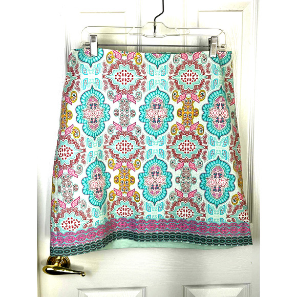 Talbots Dresses & Skirts - Talbots paisley print skirt in seafoam green and pink, size 10